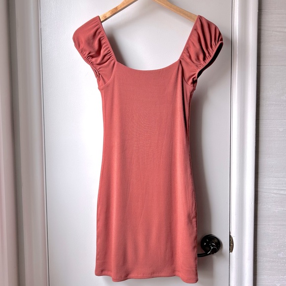 WILFRED Fortune Stretch Ribbed Mini Dress Clay - Picture 5 of 9